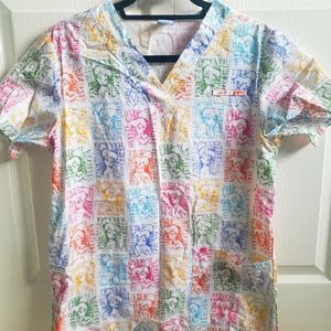 Tinkerbell scrub top